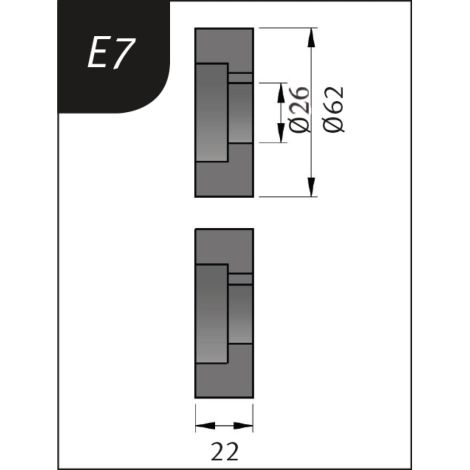 Rolki gnące Ø 62 x 26 x 22 mm do giętarki SBM 140-12 i 140-12 E Metallkraft typ E7